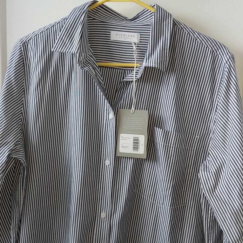 Everlane The Cotton Pocket Shirt Dress NWT (12)